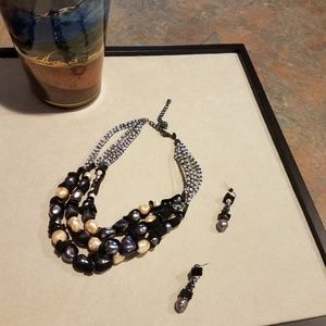 Chico's  Multi strand necklace and earring set